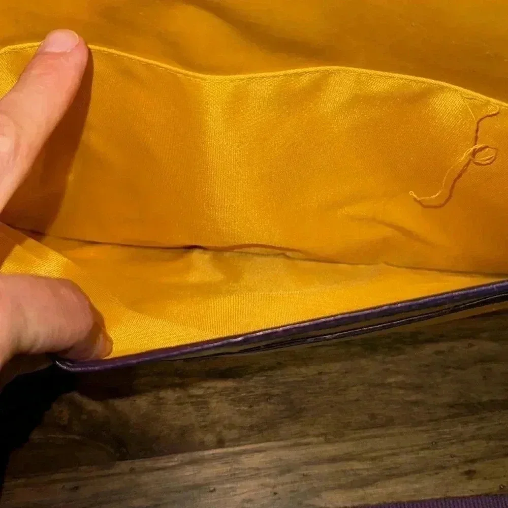 vintage yellow purple shoulder crossbody bag computer messenger bag adjustable